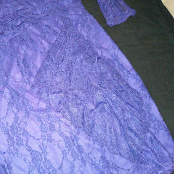 4/$20 | Ricki's Lace Purple Dress with Empire Waist - Picture 6 of 8